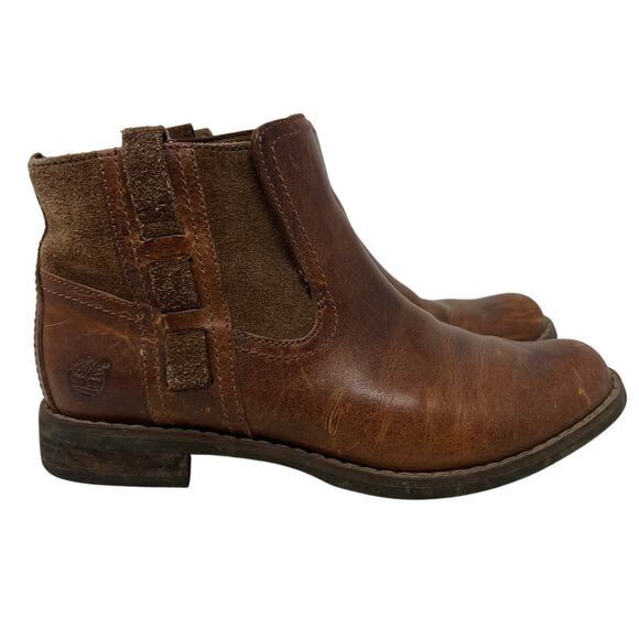 Timberland Earthkeepers Savin Hill Genuine Leather Chelsea Boots Brown 6 - Picture 2 of 8